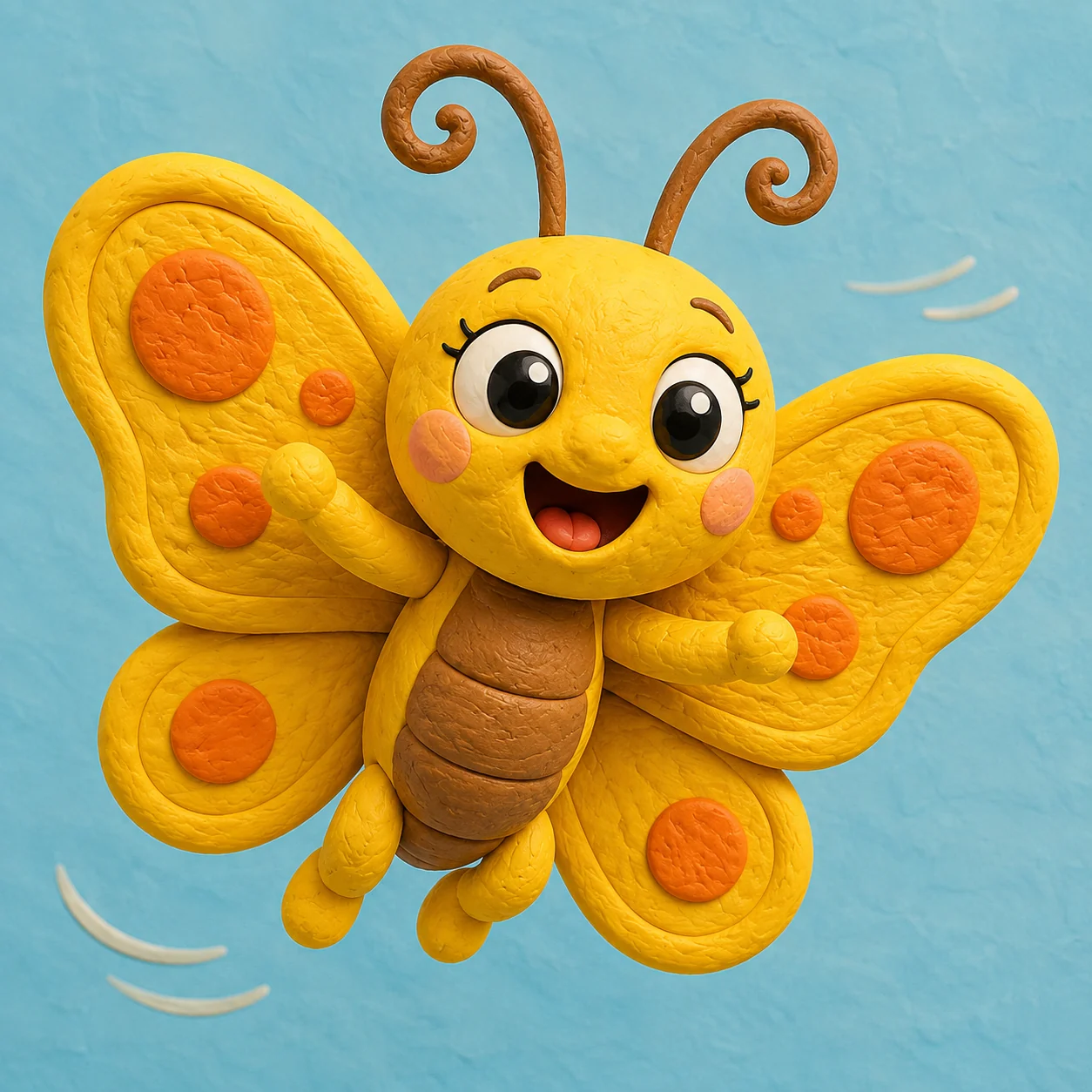 Wiggle Waggle Yellow Butterfly character portrait