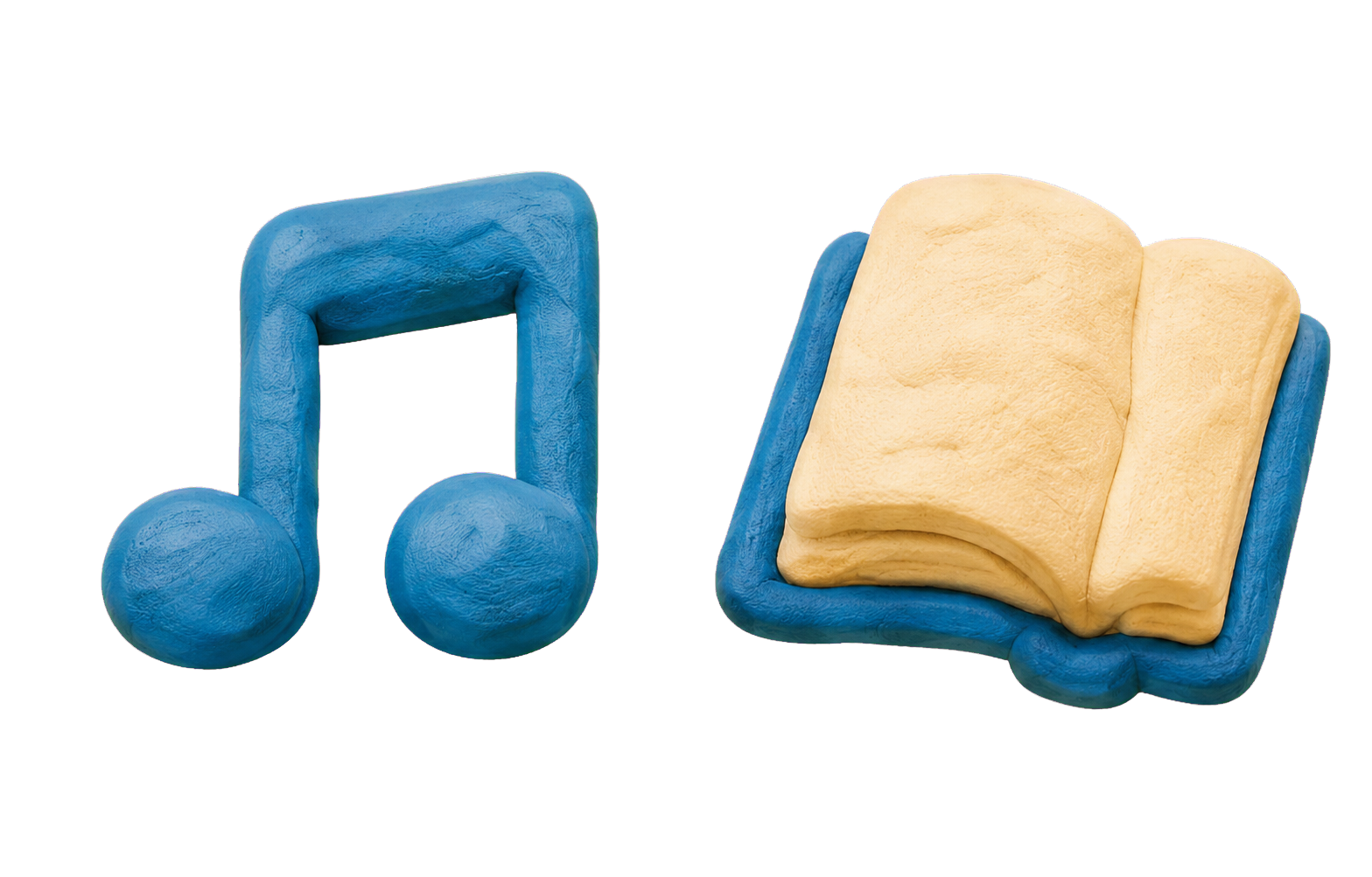 Clay music note and storybook